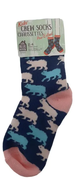 Blue/Pink Bear-sock-2-4yr-so3wibe438