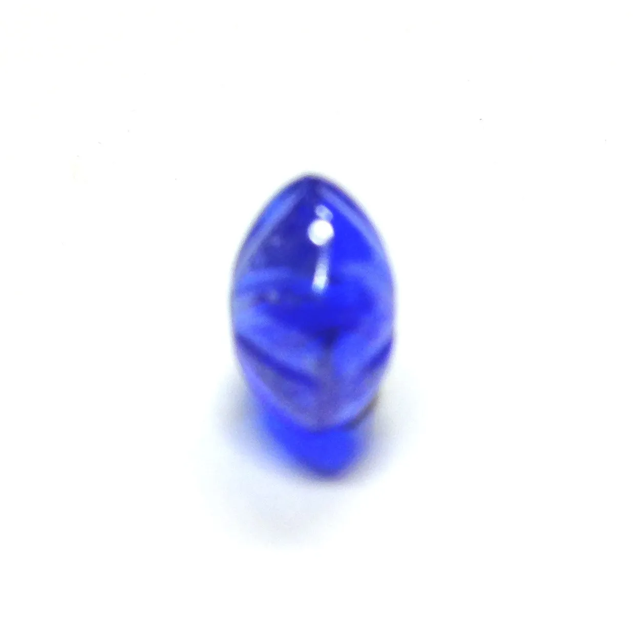 10MM Sapphire Blue Luster Glass Fluted Rondel Bead (100 pieces)