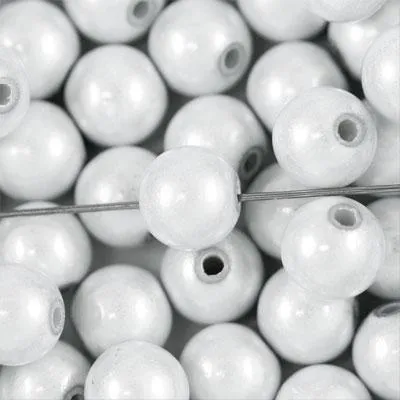 10mm Silver White Miracle Bead (10 Pieces)