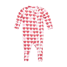 Baby Bamboo Romper - Tiny Hearts