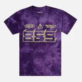 Bricks Cloud Tie Dye T Shirt Purple