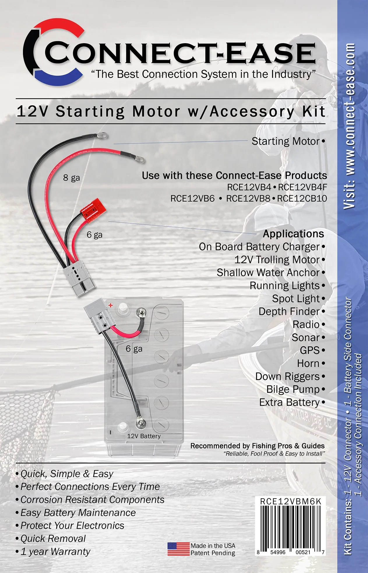 Camper Connection with Auxiliary Connector (RCE12VBM6K) Lithium Compatible