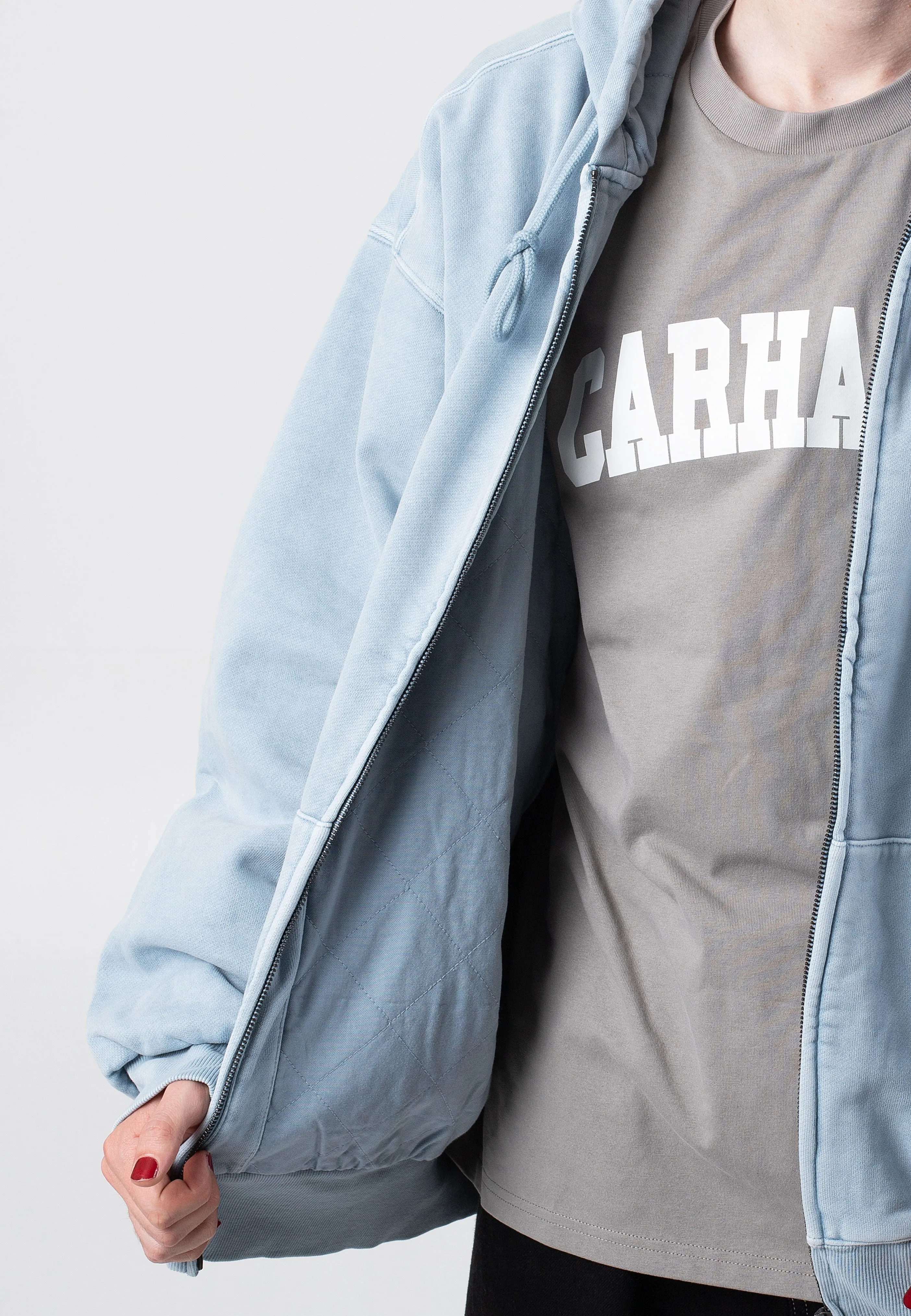 Carhartt WIP - Hooded Vista Garment Dyed Dusty Ice - Jacket