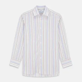 Colourful Garden Multi Stripe Cotton Regular Fit Mayfair Shirt