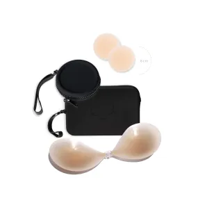 Core Capsule | BLACK - x2 travel cases   x1 stick-on bra   x1 pair of nipple covers