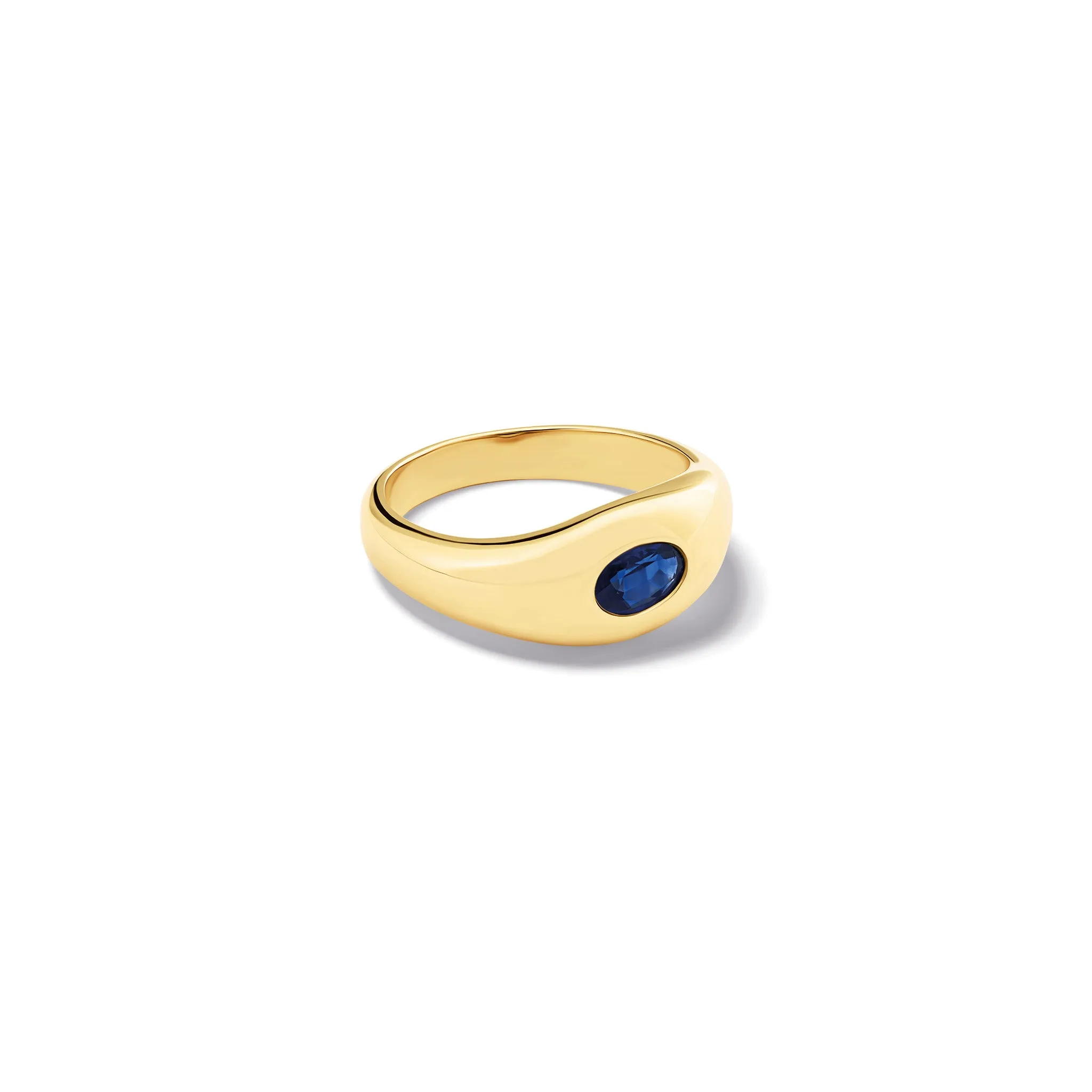 Duplus Ring Yellow Gold - Blue Sapphire