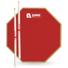 Evans RealFeel 12" PAD RED RB5A BUNDLE