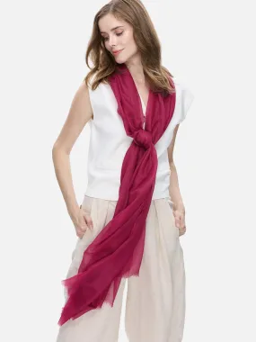 Featherlight Magenta Cashmere Scarf