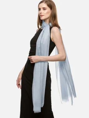 Featherlight Starlight Blue Cashmere Scarf