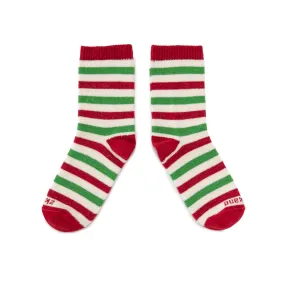 Kids - Candy Cane Stripe Organic Cotton Crew - Peppermint