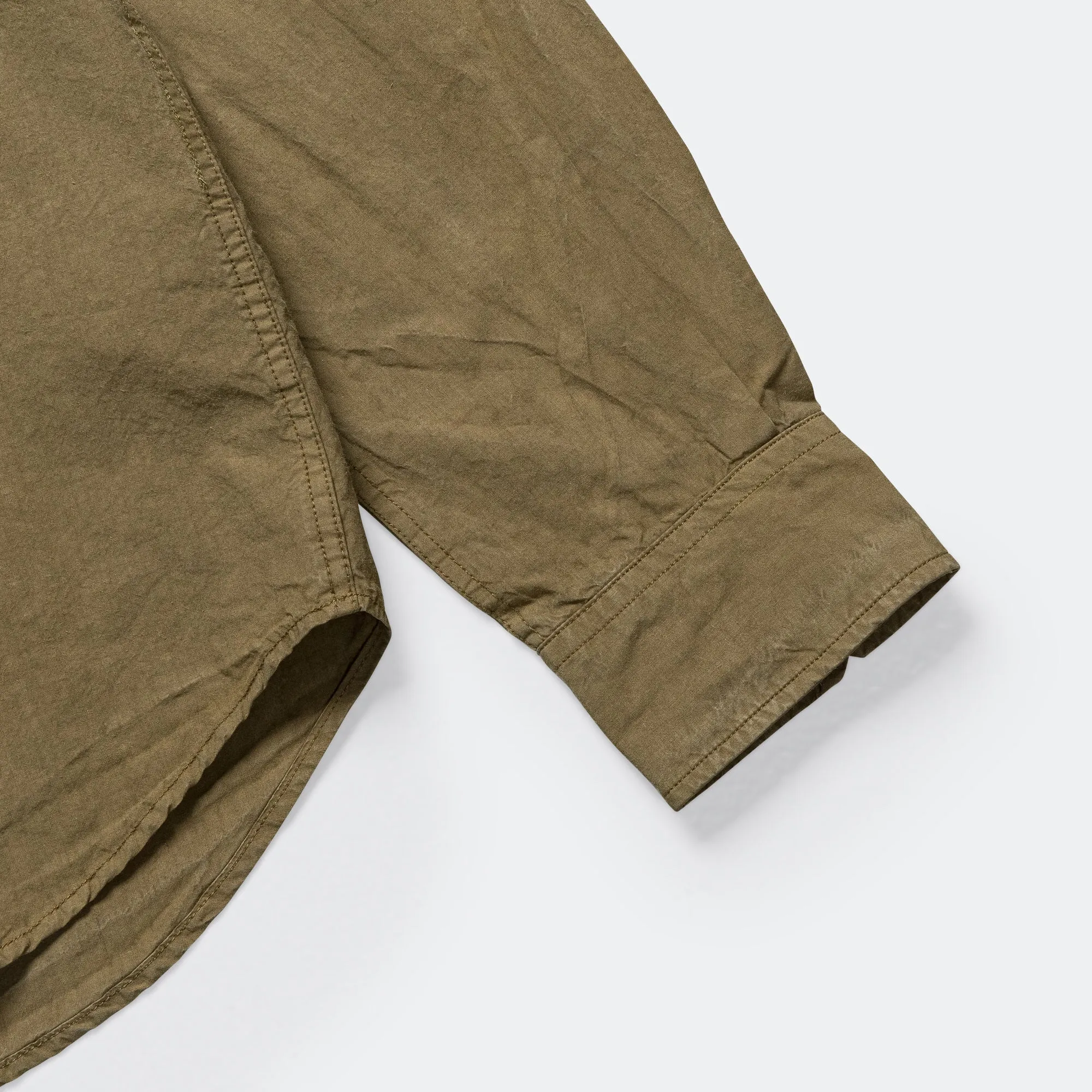 Osvald Cotton Tencel Shirt - Sitka Green