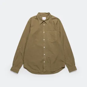 Osvald Cotton Tencel Shirt - Sitka Green