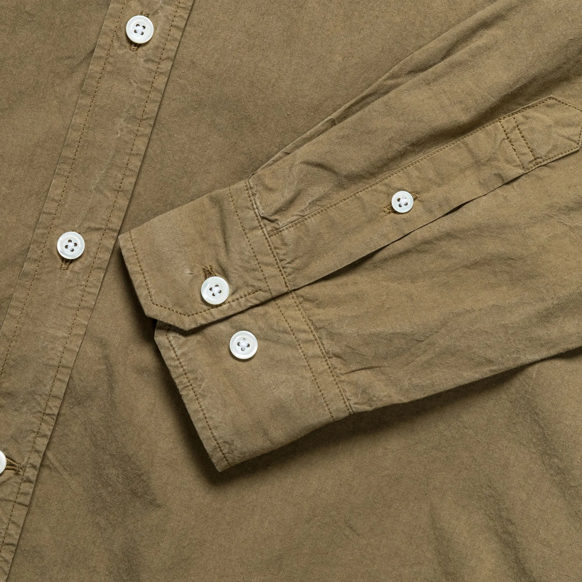 Osvald Cotton Tencel Shirt - Sitka Green