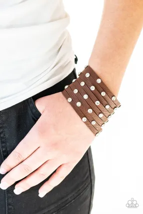 Paparazzi Accessories  - Sass Squad #B86 Display - Brown Bracelet