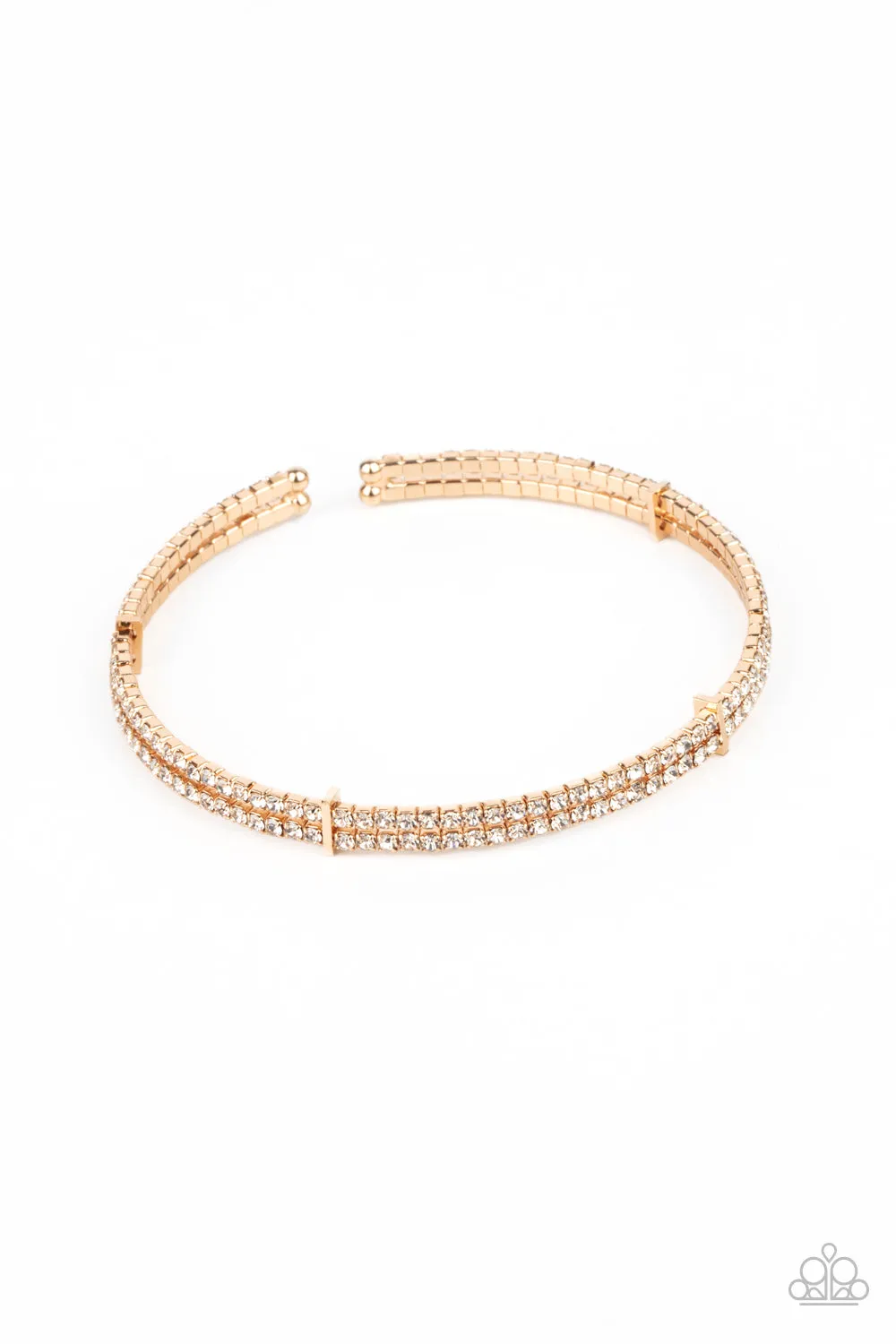 Paparazzi Accessories - Standout Opulence  #B485 Drawer 6/2 - Gold Bracelet