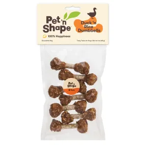 Pet 'n Shape Duck 'n Rice Dumbbells Dog Treat 3oz