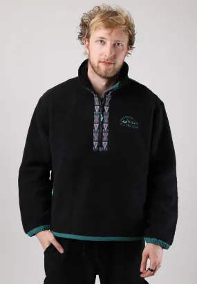 Picture - Gamvik 1/4 Zip Black/Bayberry - Pullover