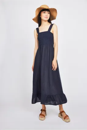 Pistache Bunched Top Dress, Navy (NR2890)