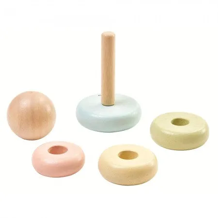 PLAN TOYS - Wooden Pastel Staking Ring