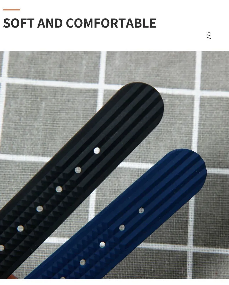 Premium Soft Rubber Waffle Universal Replacement Watch Band