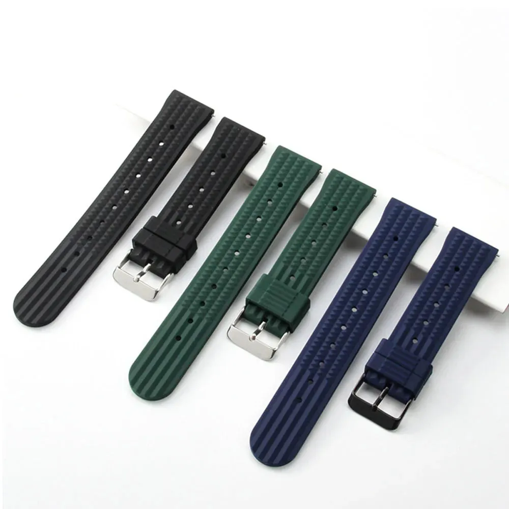 Premium Soft Rubber Waffle Universal Replacement Watch Band