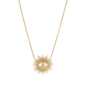 Sunburst Evil Eye Necklace