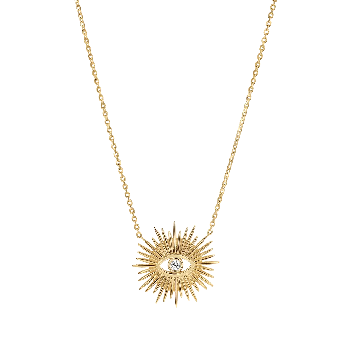 Sunburst Evil Eye Necklace