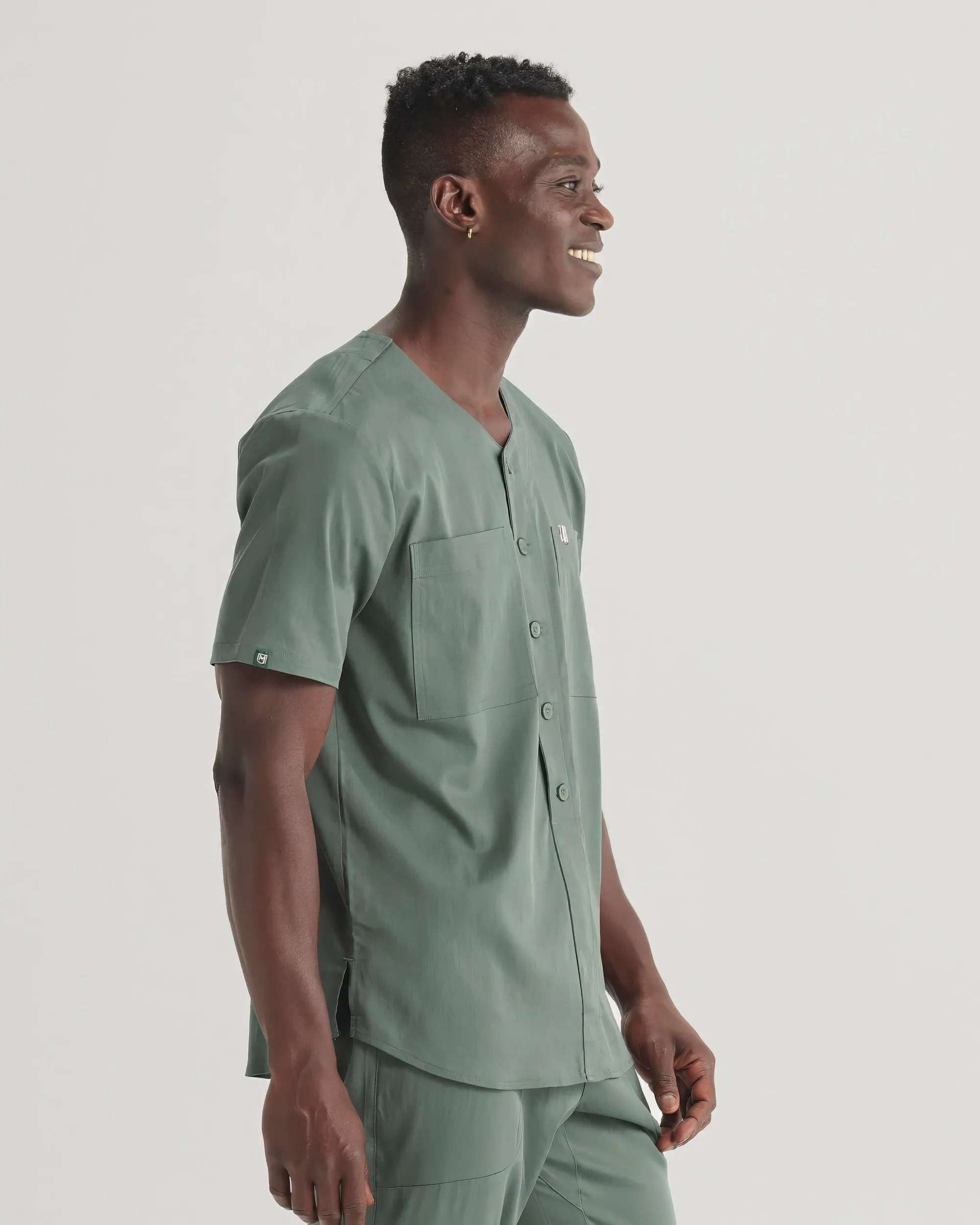 TENCEL™ Senja‎ ‎ Baseball Jersey Scrub Top