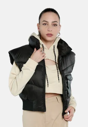 Turtleneck Puffer Jacket With Breast Pocket