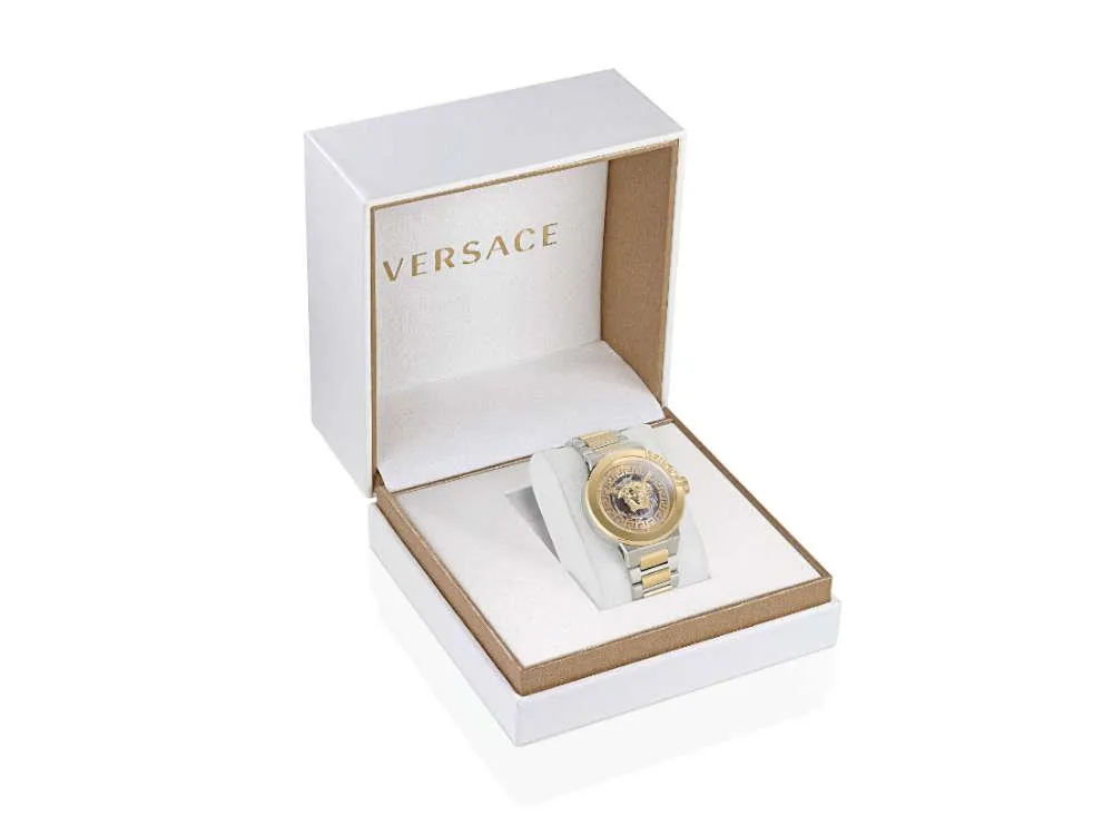 Versace Medusa Infinite Skeleton Quartz Watch, Golden, 38mm, VE3G00122