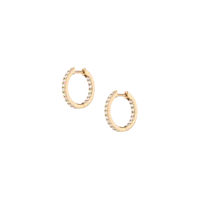 White Sapphire Hoop Earrings