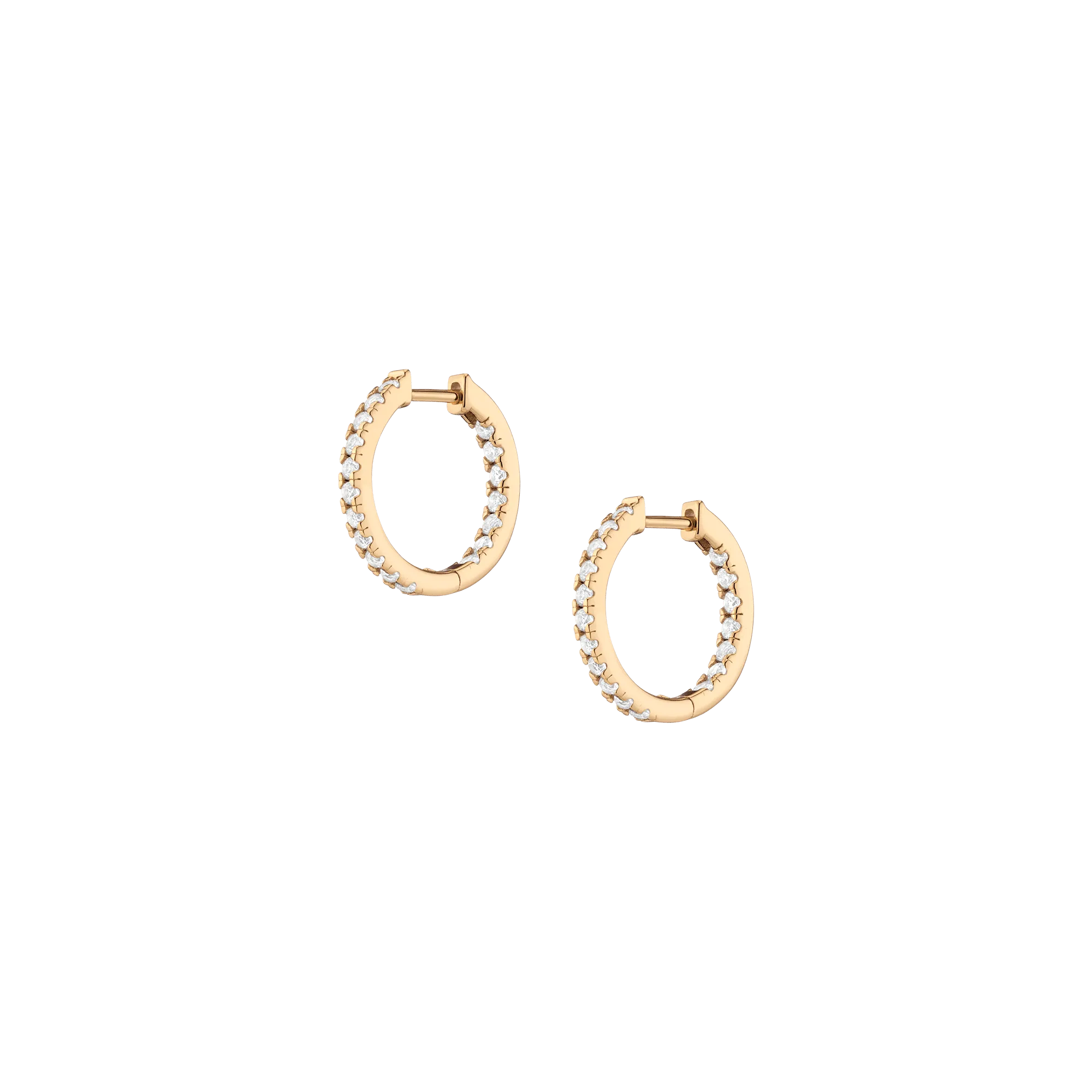 White Sapphire Hoop Earrings